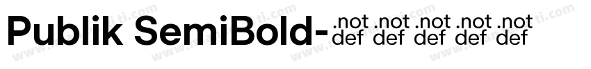 Publik SemiBold字体转换